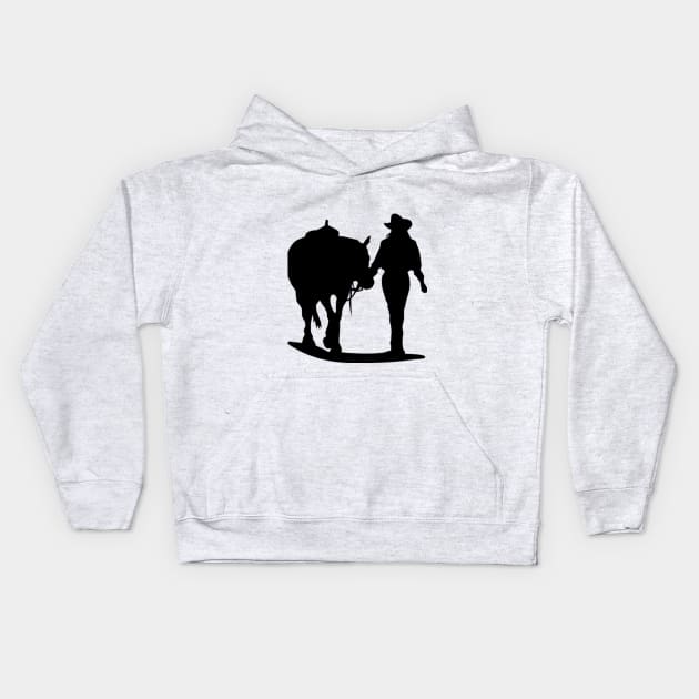 Horse Lovers Kids Hoodie by CreativeDesignStore